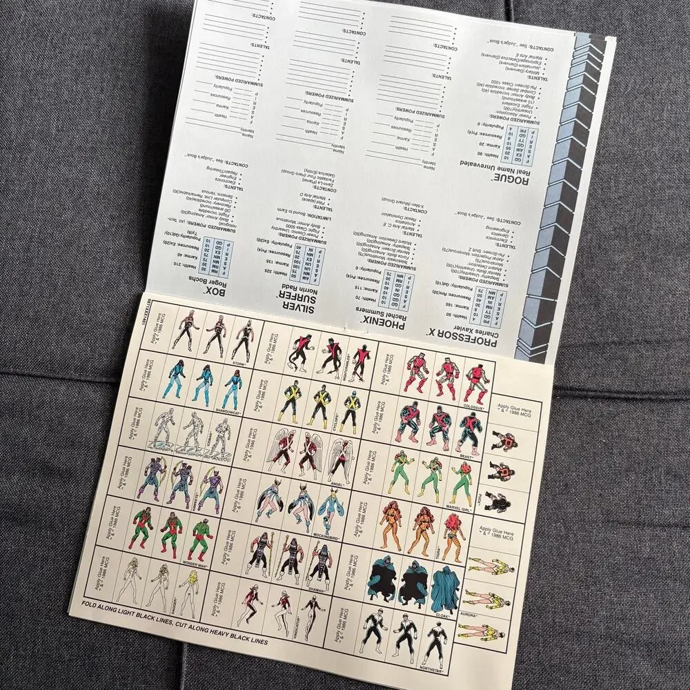 Marvel Super Heroes Advanced Set Role Playing Game Vintage COMPLETE/Unpunched
